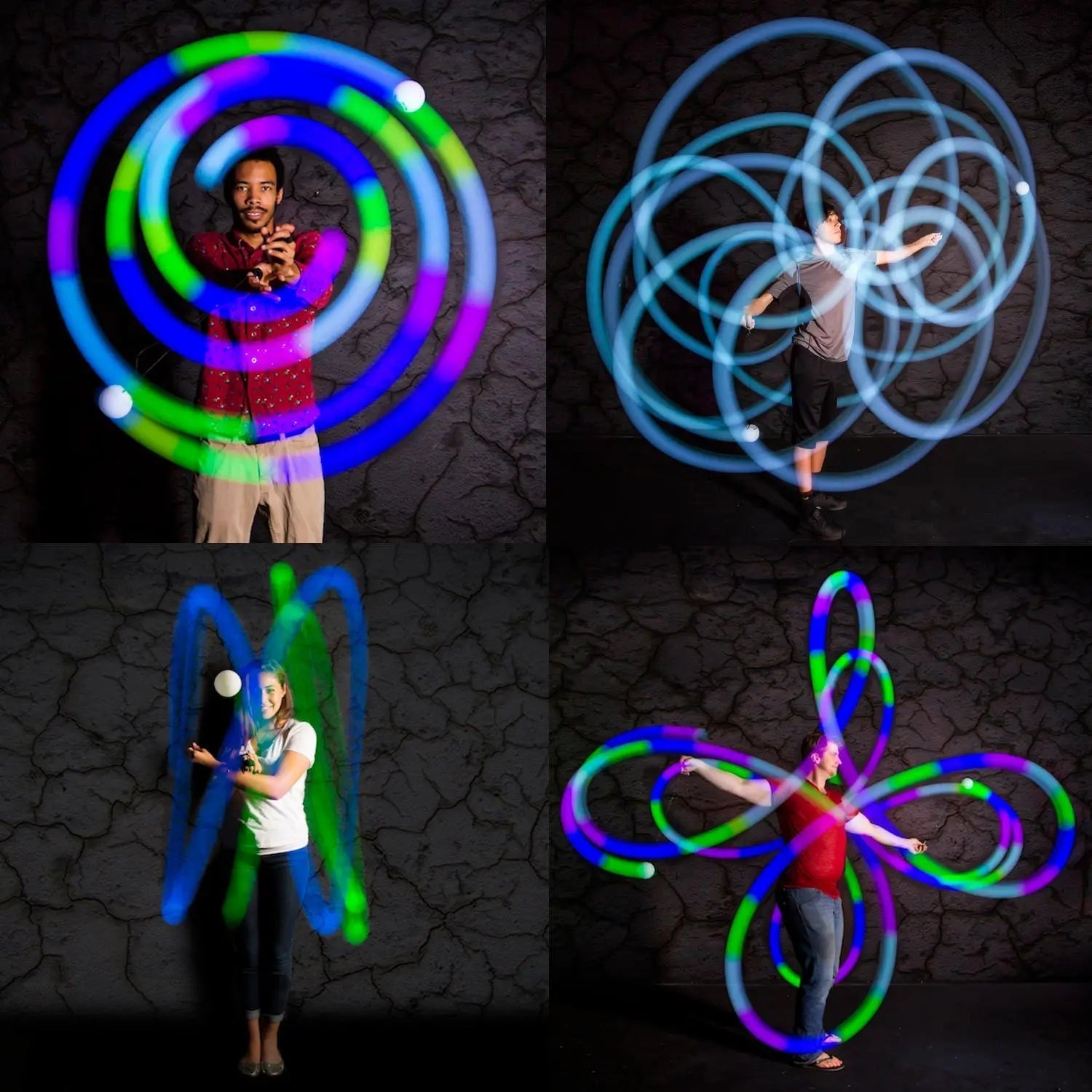 Spinballs Glow. 0 LED Rechargeable Poi Set R9