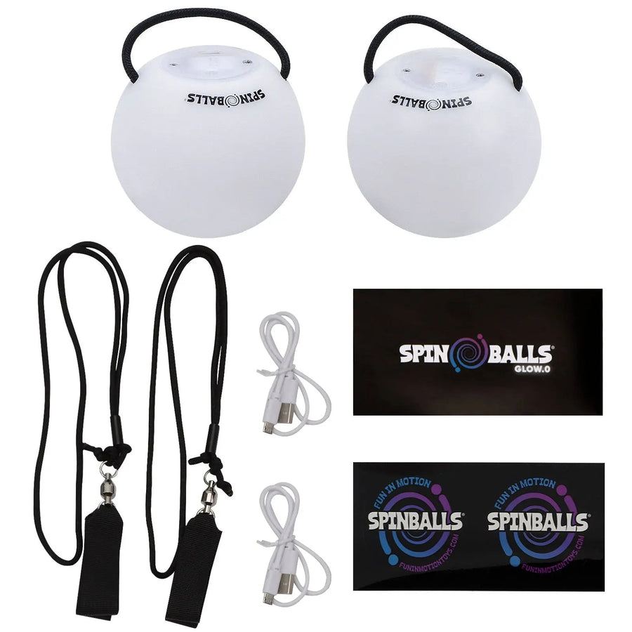 Spinballs Glow. 0 LED Rechargeable Poi Set R9