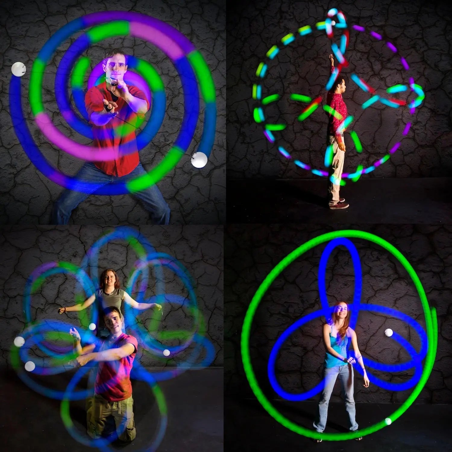 Spinballs Glow. 0 LED Rechargeable Poi Set R9