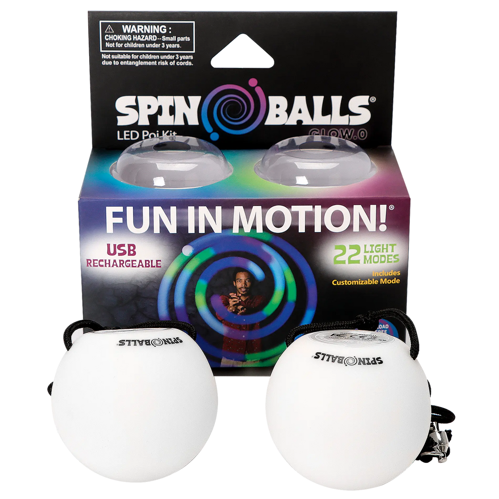 Spinballs Glow. 0 LED Rechargeable Poi Set R9