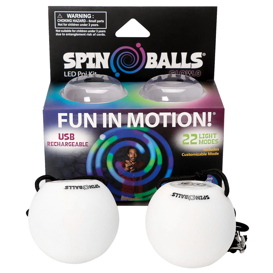 Spinballs Glow. 0 LED Rechargeable Poi Set R9