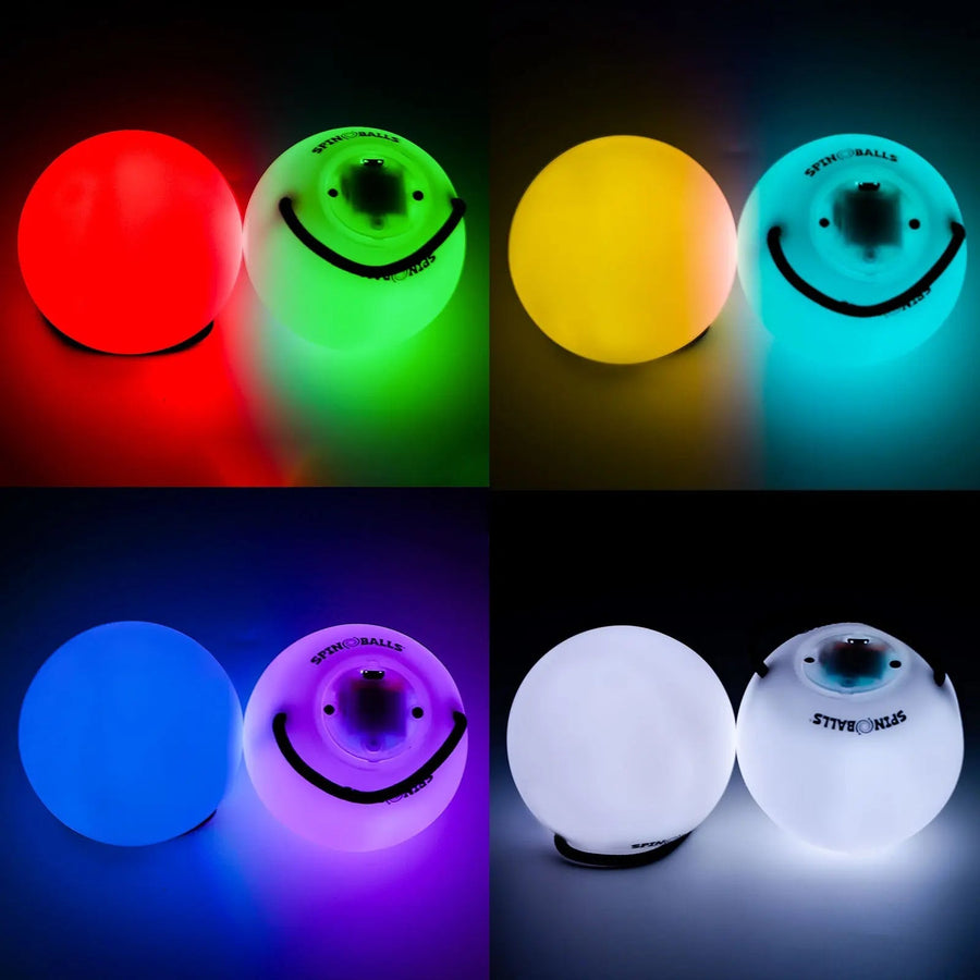 Spinballs Glow. 0 LED Rechargeable Poi Set R9